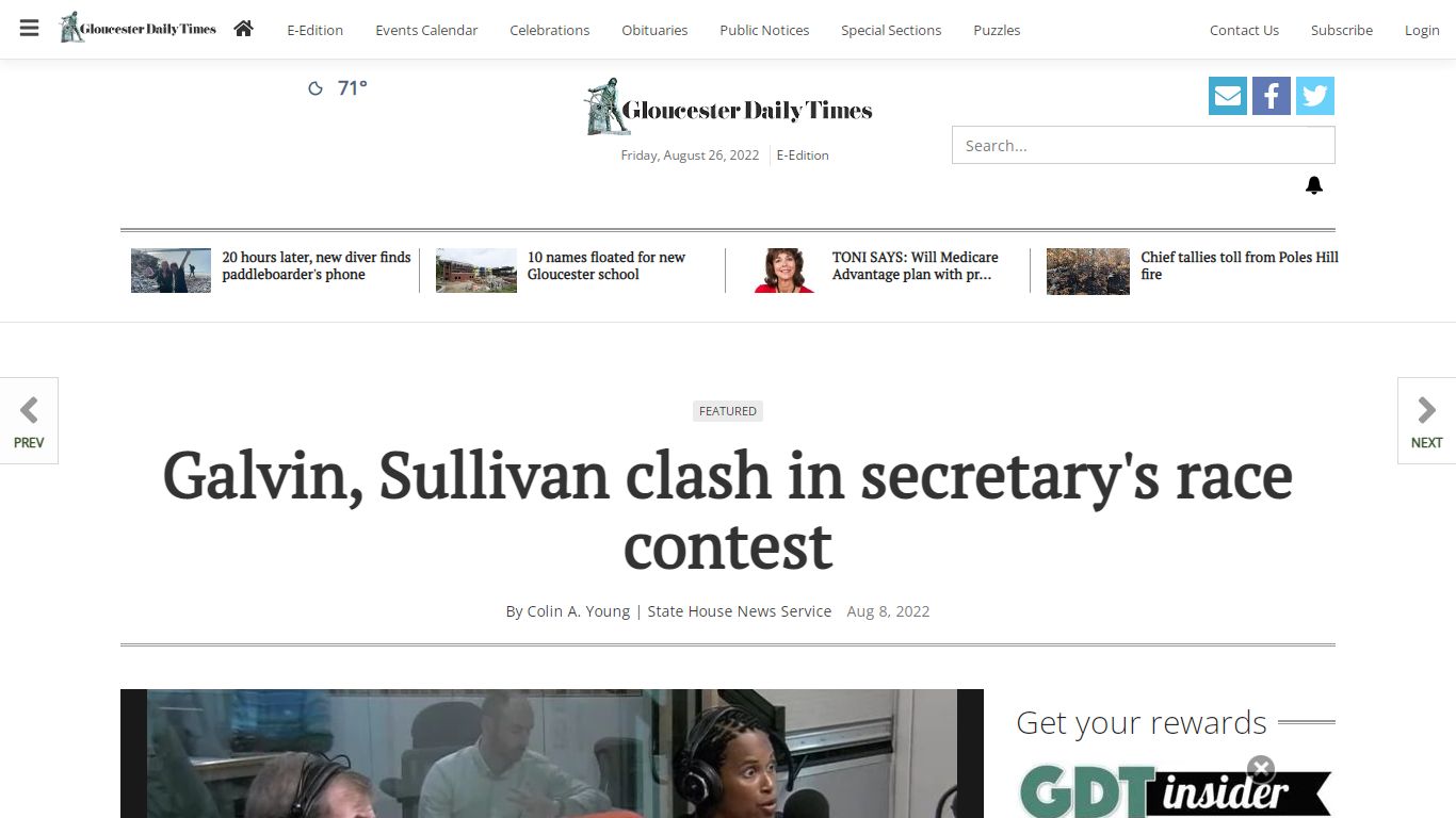 Galvin, Sullivan clash in secretary's race contest | Election ...